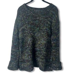 Peruvian Connection - Women’s Alpaca Blend Marled Bell Sleeve Sweater – Sz. S